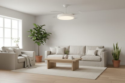 Ventilador en ambiente acogedor